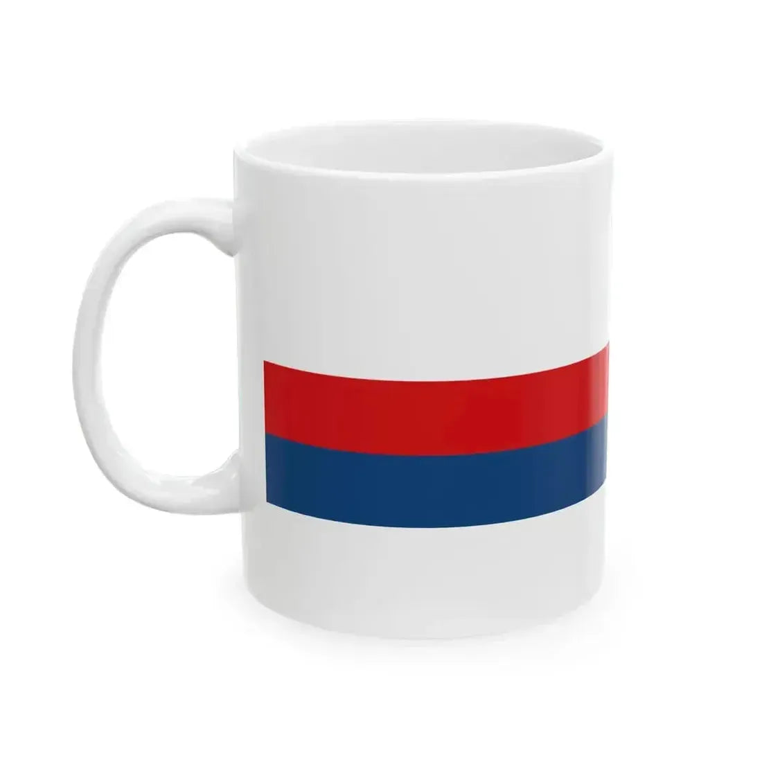Czech Republic tricolour ribbon 2x9 (Czech Republic) White Coffee Mug - Go Mug Yourself