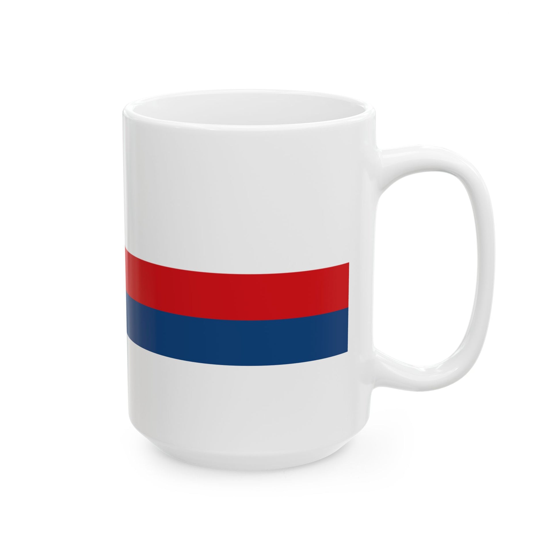 Czech Republic tricolour ribbon 2x9 (Czech Republic) White Coffee Mug-Go Mug Yourself