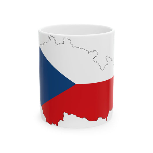 Czechia-Flagmap (Czech Republic) White Coffee Mug-11oz-Go Mug Yourself