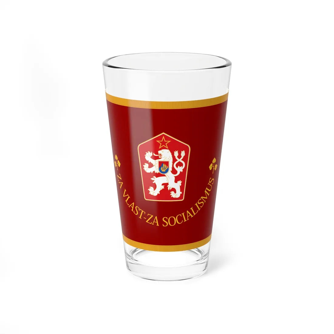 Czechoslovak Peoples Army Flag (Slovakia) Pint Glass 16oz 16oz - Go Mug Yourself