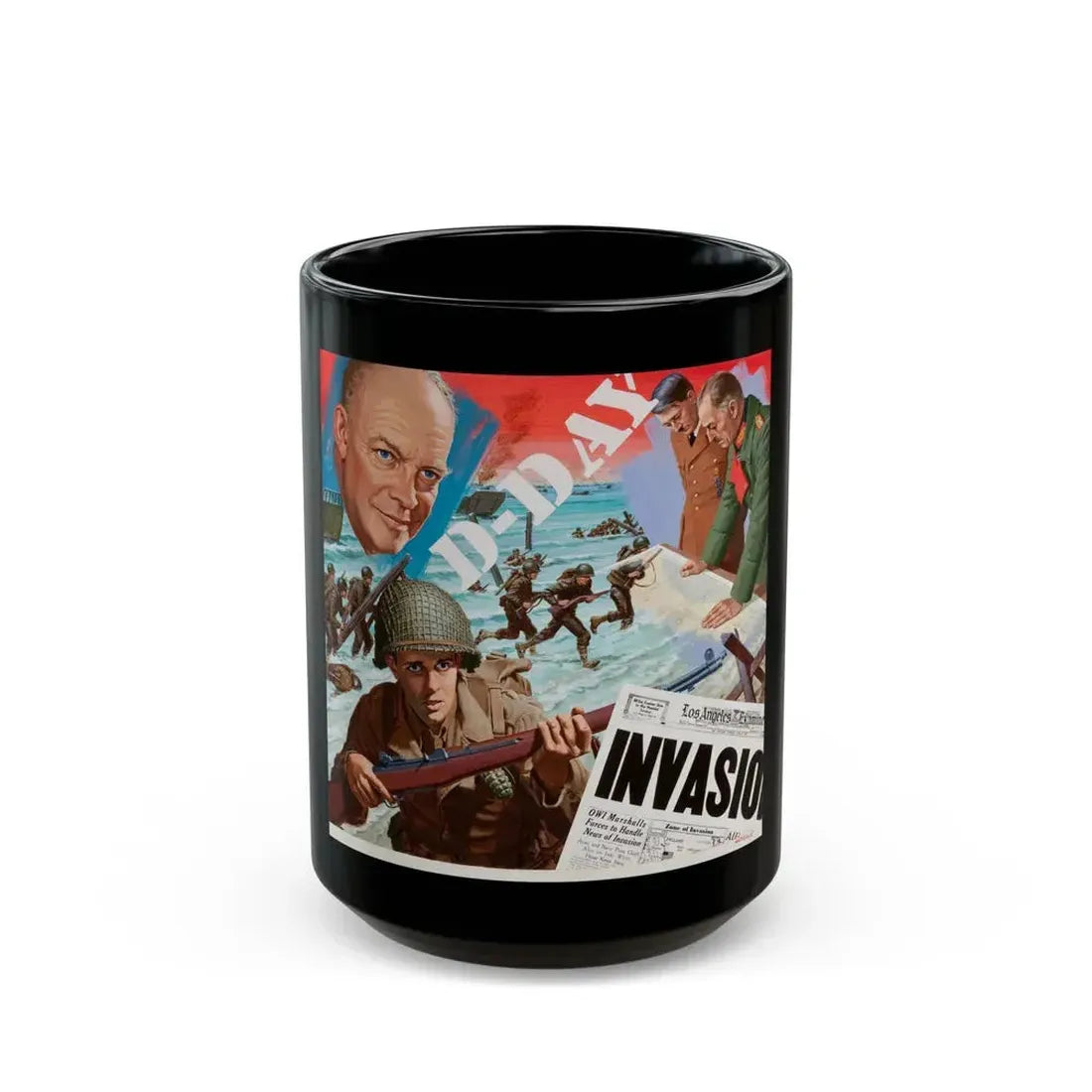 D-Day - Black Coffee Mug 15oz - Go Mug Yourself