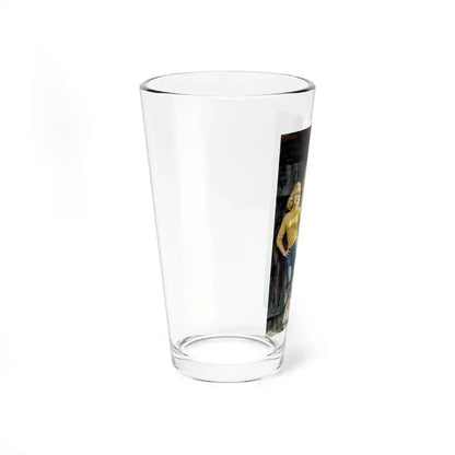 D for Delinquent, paperback book cover, 1958 - Pint Glass 16oz - Go Mug Yourself