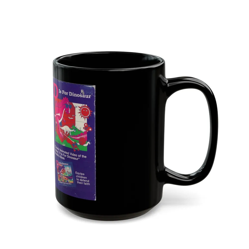 D IS FOR DINOSAUR (VHS COVER) - Black Coffee Mug-Go Mug Yourself