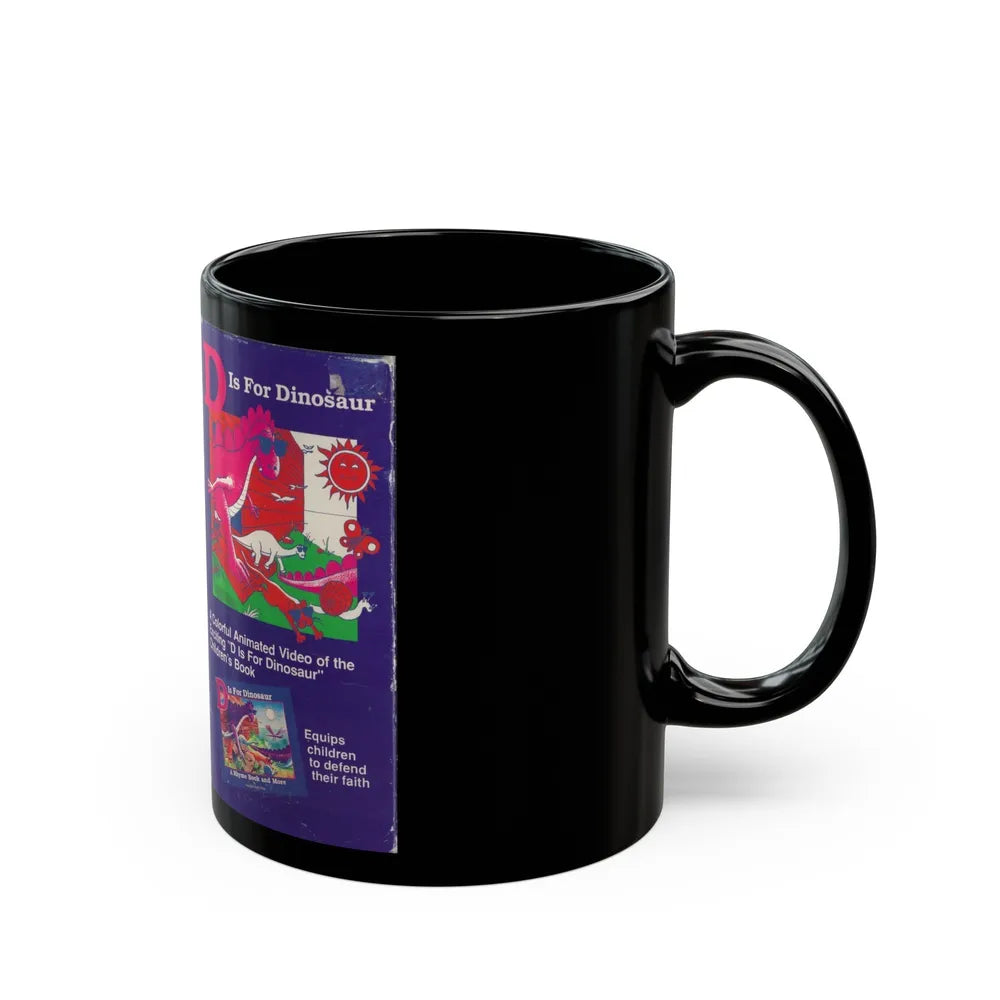 D IS FOR DINOSAUR (VHS COVER) - Black Coffee Mug-Go Mug Yourself