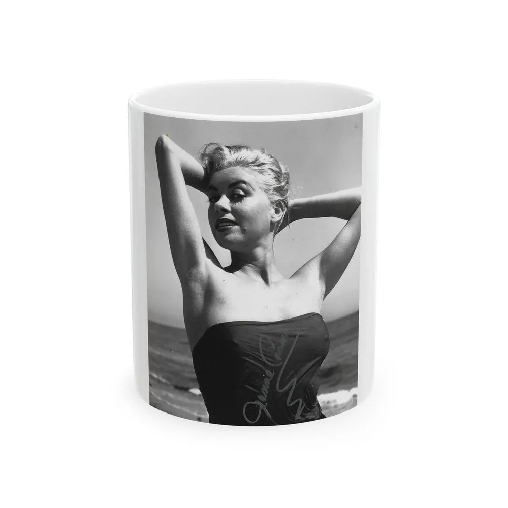 Jeanne Carmen #106 (Vintage Female Icon) White Coffee Mug-11oz-Go Mug Yourself