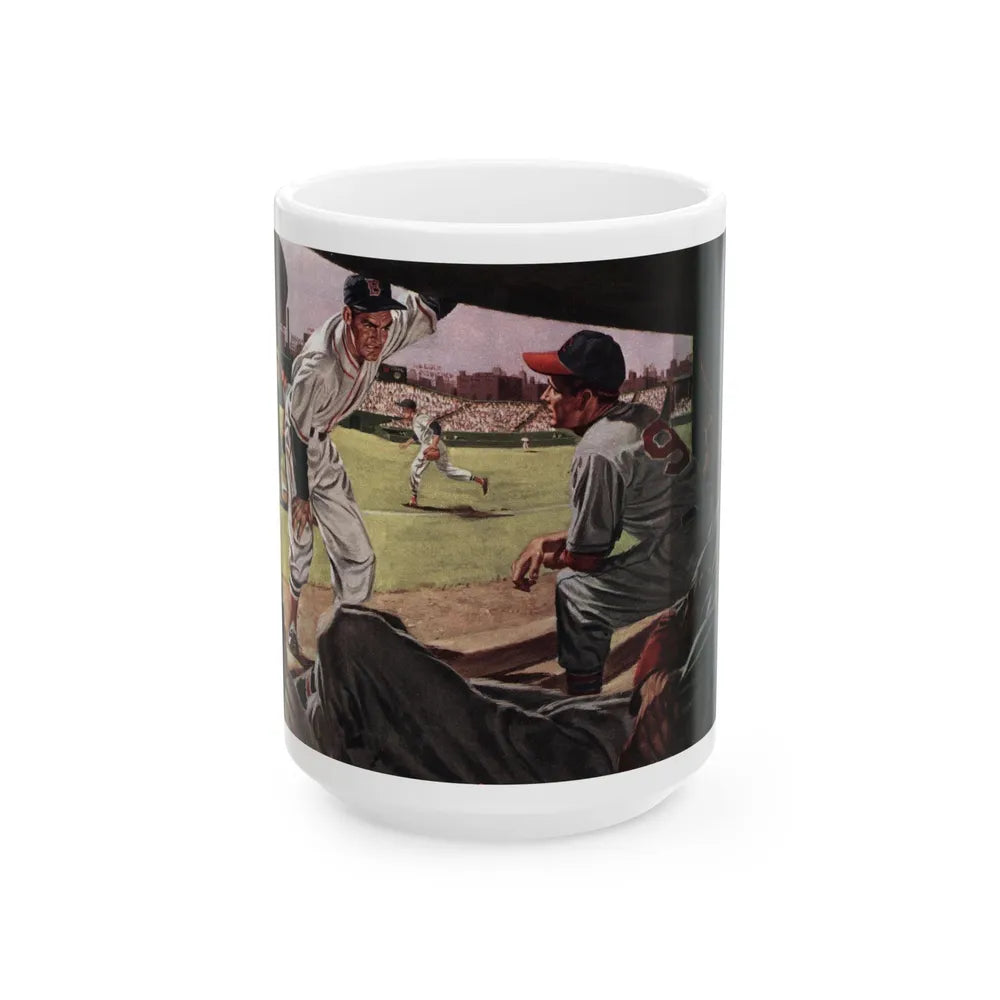 Dugout Rebel, The American Magazine, September 1951 - White Coffee Mug-15oz-Go Mug Yourself