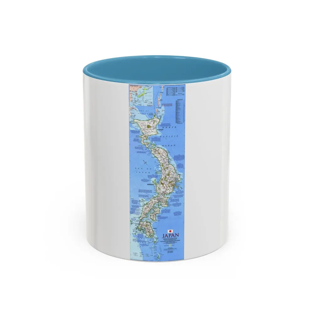 Japan (1984) (Map) Accent Coffee Mug-11oz-Light Blue-Go Mug Yourself