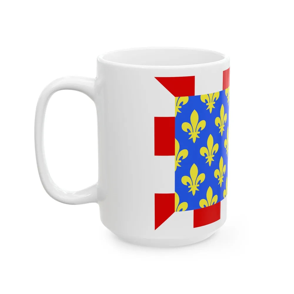 Flag of Indre et Loire France - White Coffee Mug-Go Mug Yourself