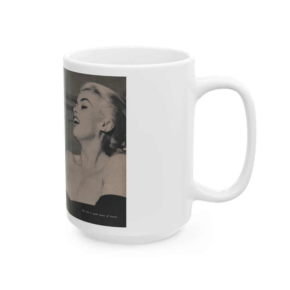 Jayne Mansfield #301 - JAYNE Pocket Magazine Pages 46 & 47 (Vintage Female Icon) White Coffee Mug-Go Mug Yourself