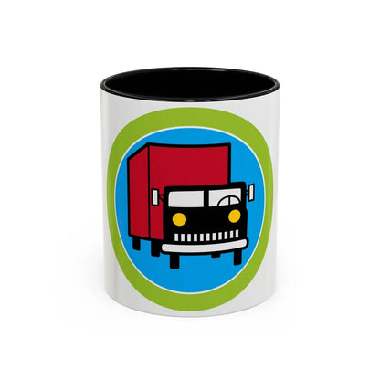 Truck Transportation (Boy Scout Merit Badge) Accent Coffee Mug-11oz-Black-Go Mug Yourself