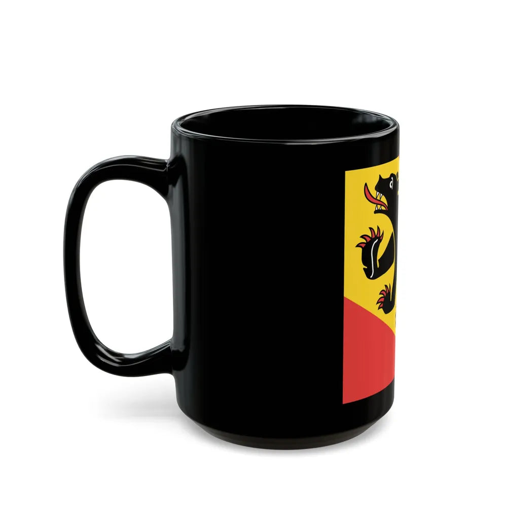 Flag of Canton of Bern Switzerland - Black Coffee Mug-Go Mug Yourself