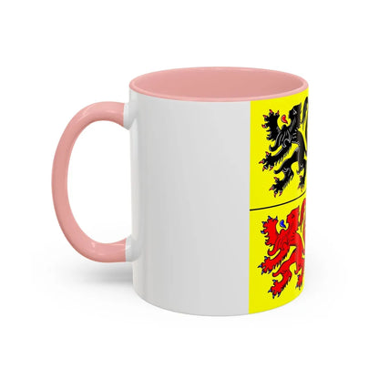 Flag of Hainaut Belgium - Accent Coffee Mug-Go Mug Yourself