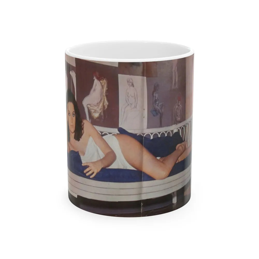 Lisa Gastoni #46 (Vintage Female Icon) White Coffee Mug-11oz-Go Mug Yourself