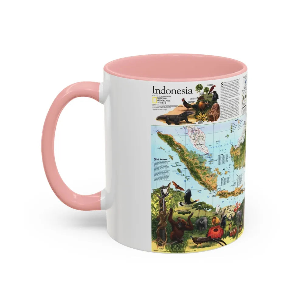 Indonesia 2 (1996) (Map) Accent Coffee Mug-Go Mug Yourself