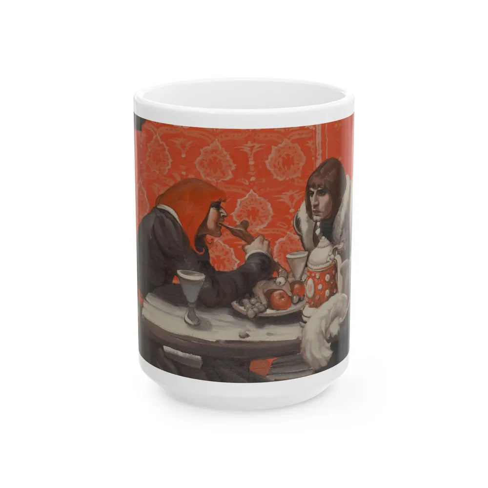 Cavaliers at Table - White Coffee Mug-15oz-Go Mug Yourself