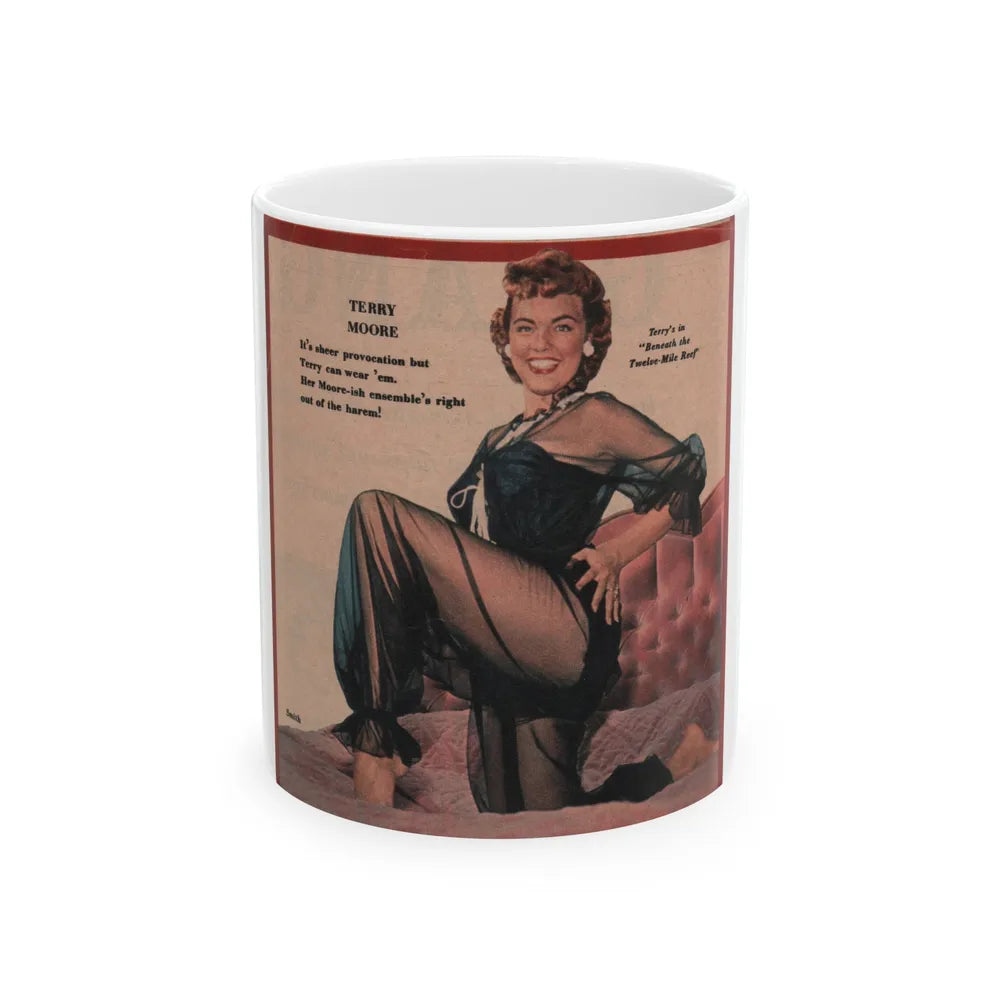 Terry Moore #590 - 4.5x4.5 Magazine Page Photo Clipping (Vintage Female Icon) White Coffee Mug-11oz-Go Mug Yourself