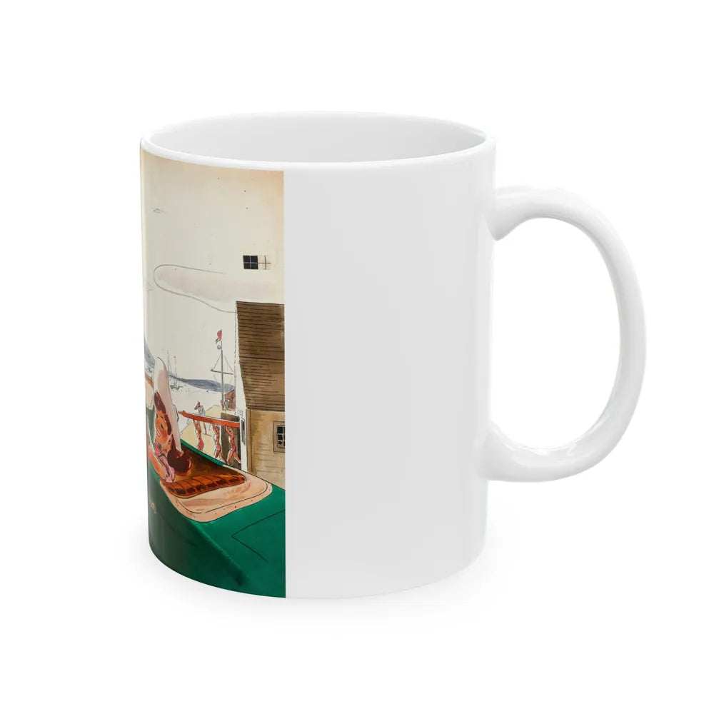 French Without a Struggle, Collier's National Weekly illustration - White Coffee Mug-Go Mug Yourself