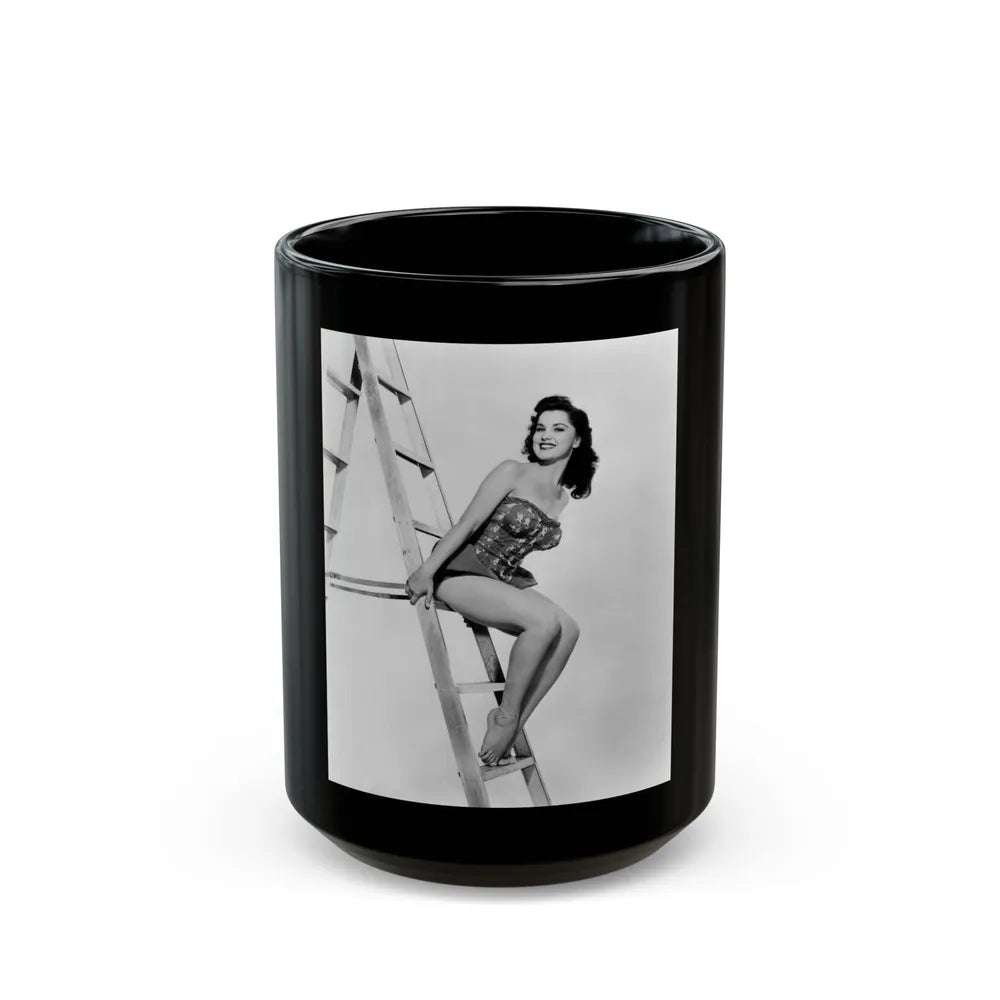 Debra Paget #377 3 (Vintage Female Icon) Black Coffee Mug-15oz-Go Mug Yourself