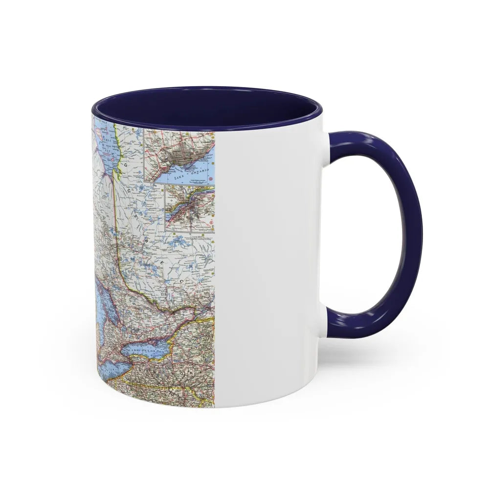 Canada - Central (1963) (Map) Accent Coffee Mug-Go Mug Yourself