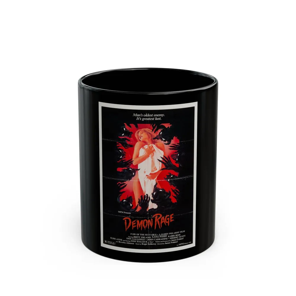 DEMON RAGE (FURY OF THE SUCCUBUS) 1982 Movie Poster - Black Coffee Mug-11oz-Go Mug Yourself