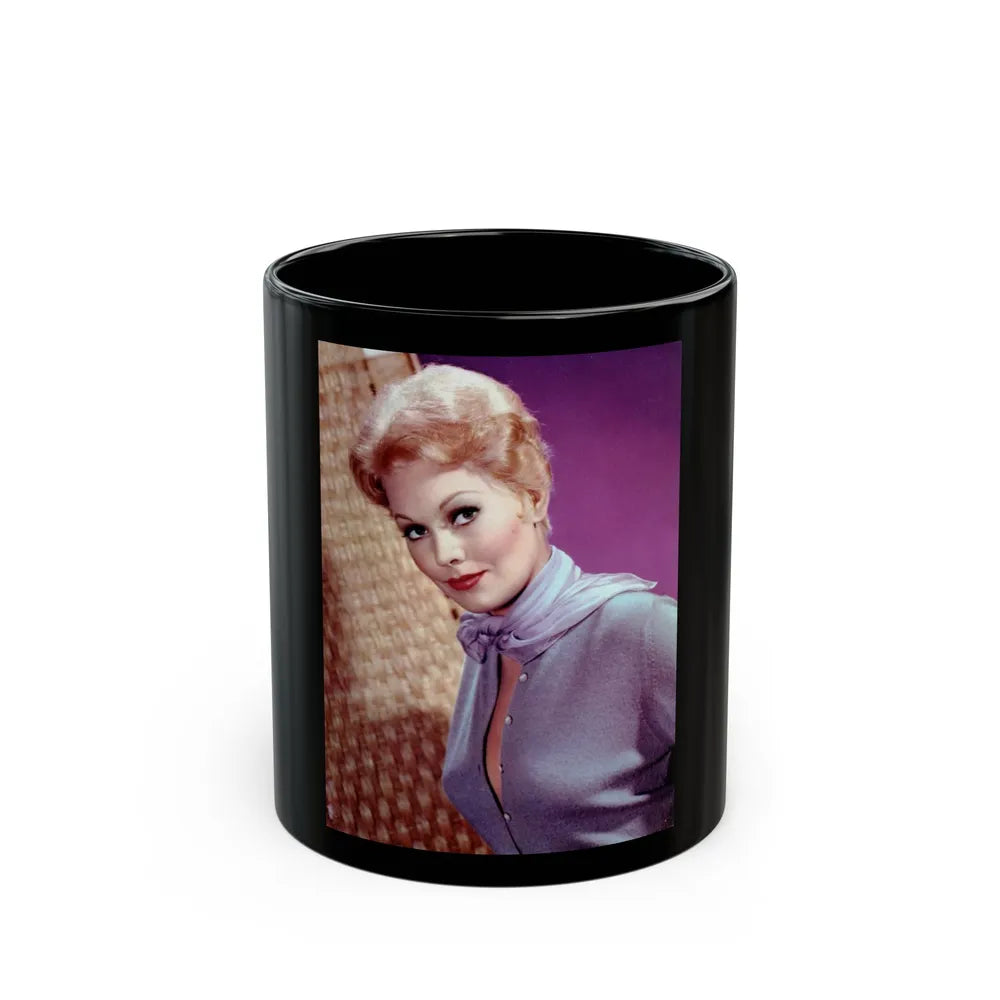 Kim Novak #318 (Vintage Female Icon) Black Coffee Mug-11oz-Go Mug Yourself