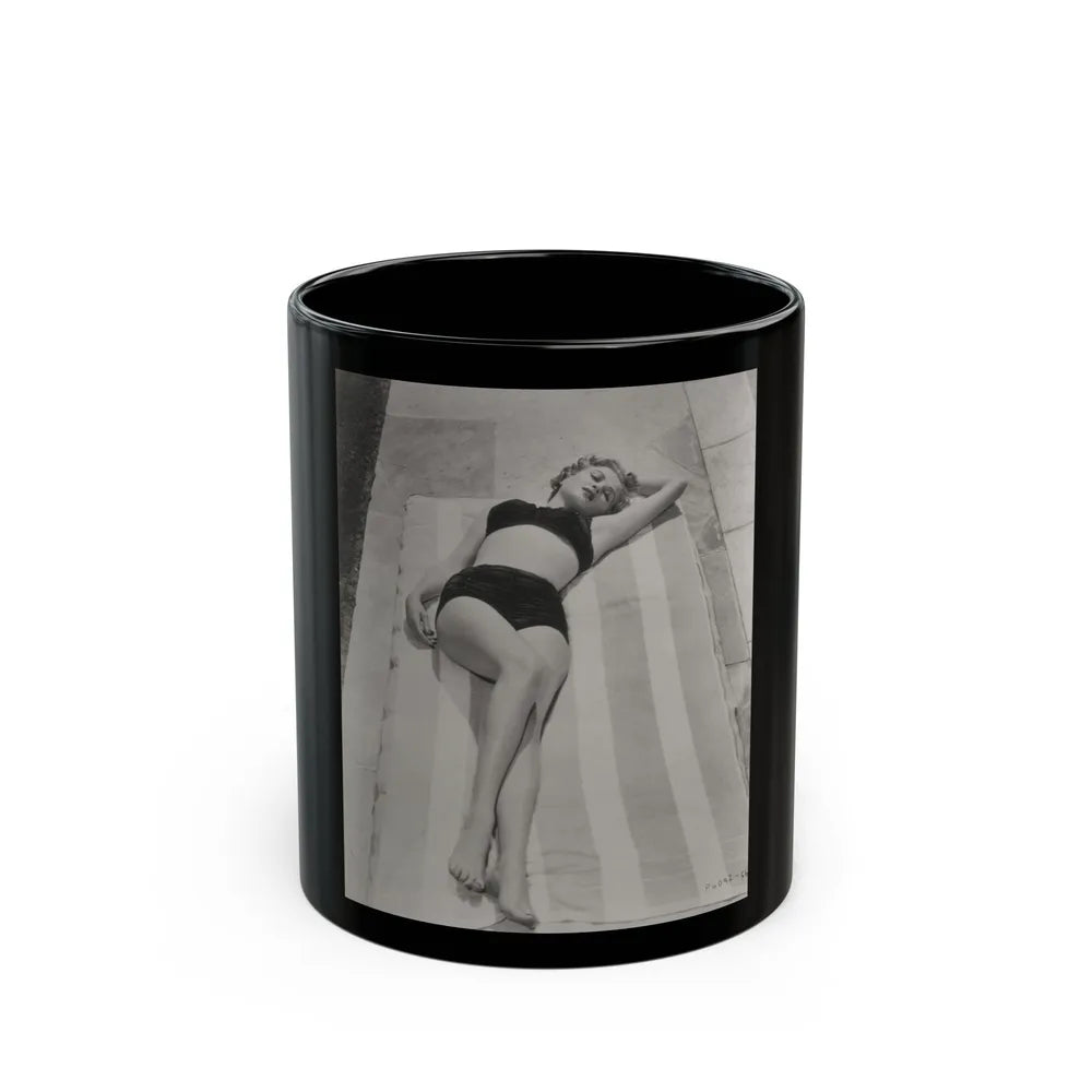 Carol Ohmart #65 - Negative Struck B&W 8x10 50's Era Pin-Up Photo High Quality Re-Print (Vintage Female Icon) Black Coffee Mug-11oz-Go Mug Yourself