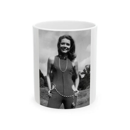 Diana Rigg #41 (Vintage Female Icon) White Coffee Mug-11oz-Go Mug Yourself