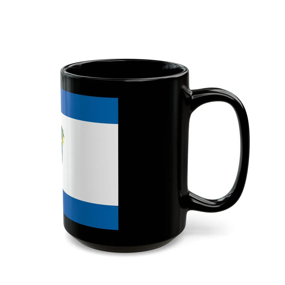 Flag of the Kosovo Police Service - Black Coffee Mug-Go Mug Yourself