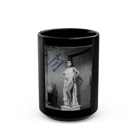 Francine York #04 (Vintage Female Icon) Black Coffee Mug-15oz-Go Mug Yourself