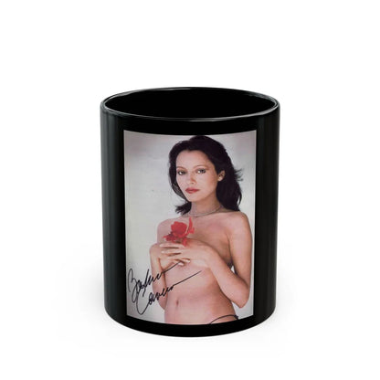 Barbara Carrera #50 (Vintage Female Icon) Black Coffee Mug-11oz-Go Mug Yourself