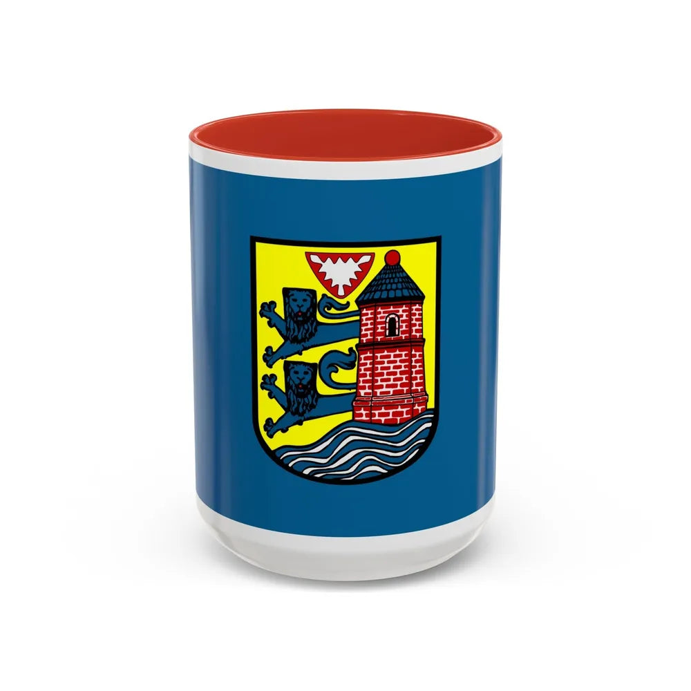 Flag of Flensburg Germany - Accent Coffee Mug-15oz-Red-Go Mug Yourself