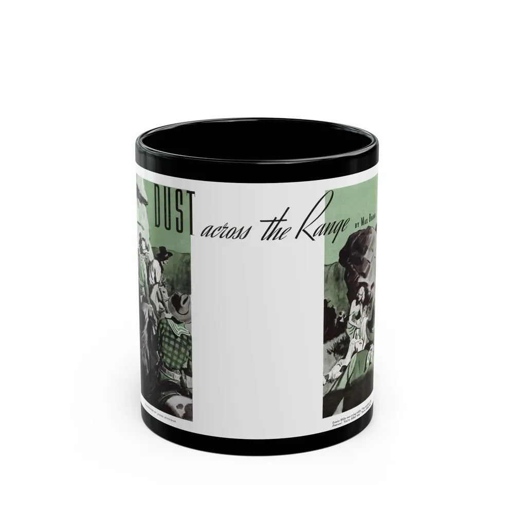 Dust Across The Range (1), The American Magazine, December 1937 - Black Coffee Mug-11oz-Go Mug Yourself