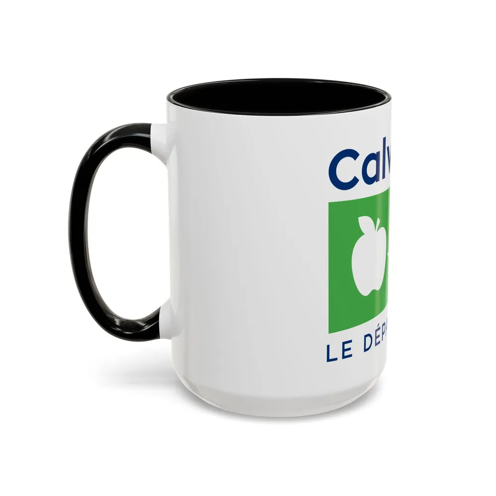 Flag of Calvados France - Accent Coffee Mug-Go Mug Yourself