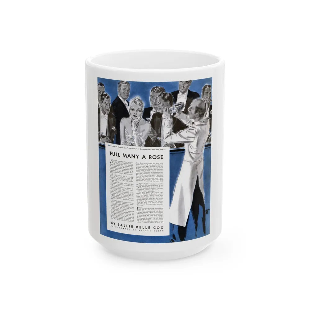 Full Many A Rose, McCall's magazine, December 1938 - White Coffee Mug-15oz-Go Mug Yourself