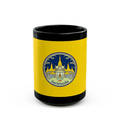 Flag of Roi Et Province Thailand - Black Coffee Mug-15oz-Go Mug Yourself