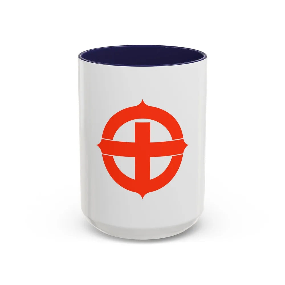 Flag of Hekinan Japan - Accent Coffee Mug-15oz-Navy-Go Mug Yourself