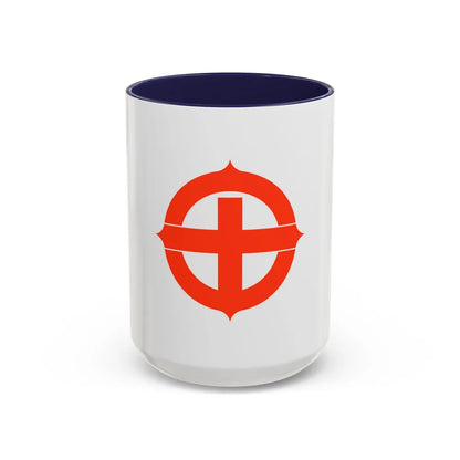 Flag of Hekinan Japan - Accent Coffee Mug-15oz-Navy-Go Mug Yourself