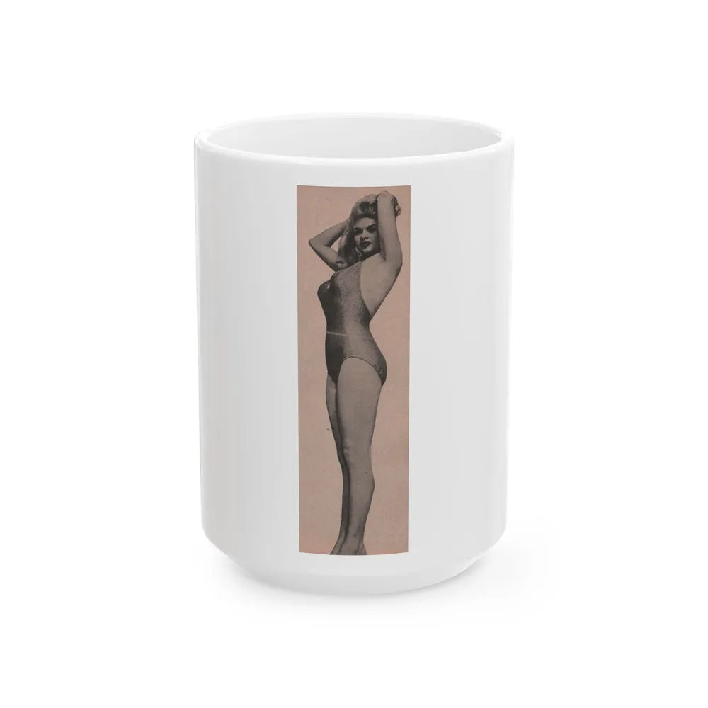 Jayne Mansfield #165 - 1 B&W Photo from Bold Pocket Mag. Jan. '56 (Vintage Female Icon) White Coffee Mug-15oz-Go Mug Yourself