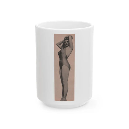 Jayne Mansfield #165 - 1 B&W Photo from Bold Pocket Mag. Jan. '56 (Vintage Female Icon) White Coffee Mug-15oz-Go Mug Yourself