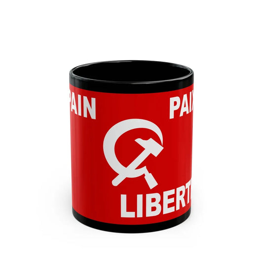 Flag of Algerian Communist Party - Black Coffee Mug-11oz-Go Mug Yourself