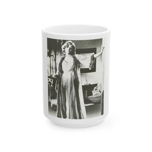 Leslie Parrish #04 (Vintage Female Icon) White Coffee Mug-15oz-Go Mug Yourself