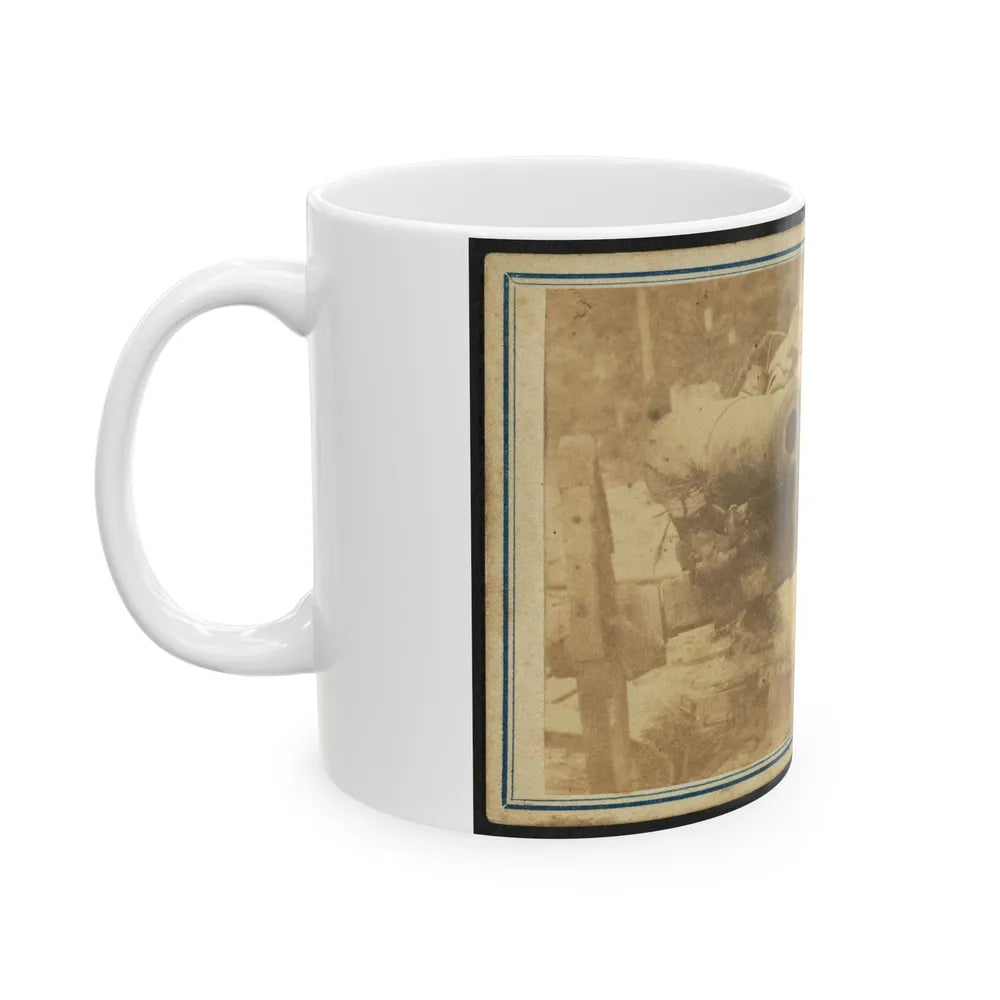 Cannon Mounted In The Camp Of Duryea's And Bainbridge's Batteries, 15th Arkansas Confederate Infantry, Port Hudson, Louisiana (U.S. Civil War) White Coffee Mug-Go Mug Yourself