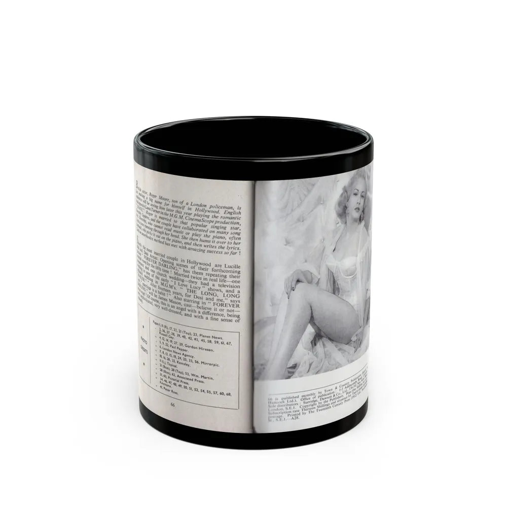 Norma Sykes #168 - 66 PHOTOGRAPHS OF Sabrina U.K. Pocket Mag. Pages 66 & 67 (Vintage Female Icon) Black Coffee Mug-11oz-Go Mug Yourself