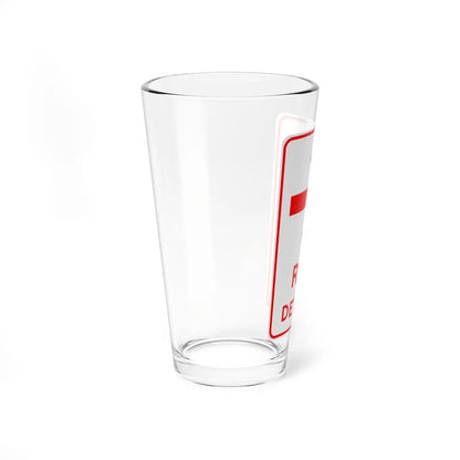 D14-102 Red (Pennsylvania) (Road Sign) Pint Glass 16oz - Go Mug Yourself