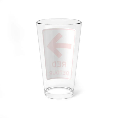 D14-102 Red (Pennsylvania) (Road Sign) Pint Glass 16oz - Go Mug Yourself