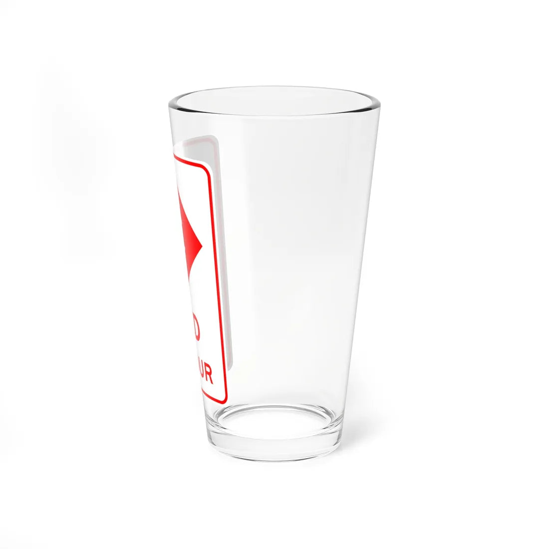 D14-102 Red (Pennsylvania) (Road Sign) Pint Glass 16oz - Go Mug Yourself