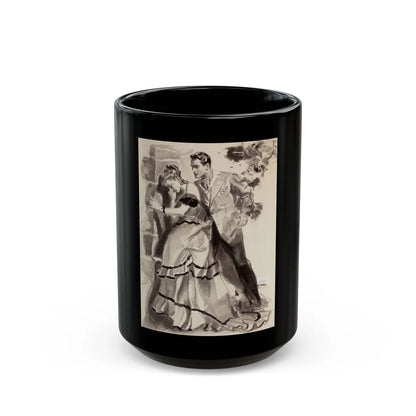 Gentleman Consoling Woman, magazine story illustration, circa 1930s - Black Coffee Mug-15oz-Go Mug Yourself