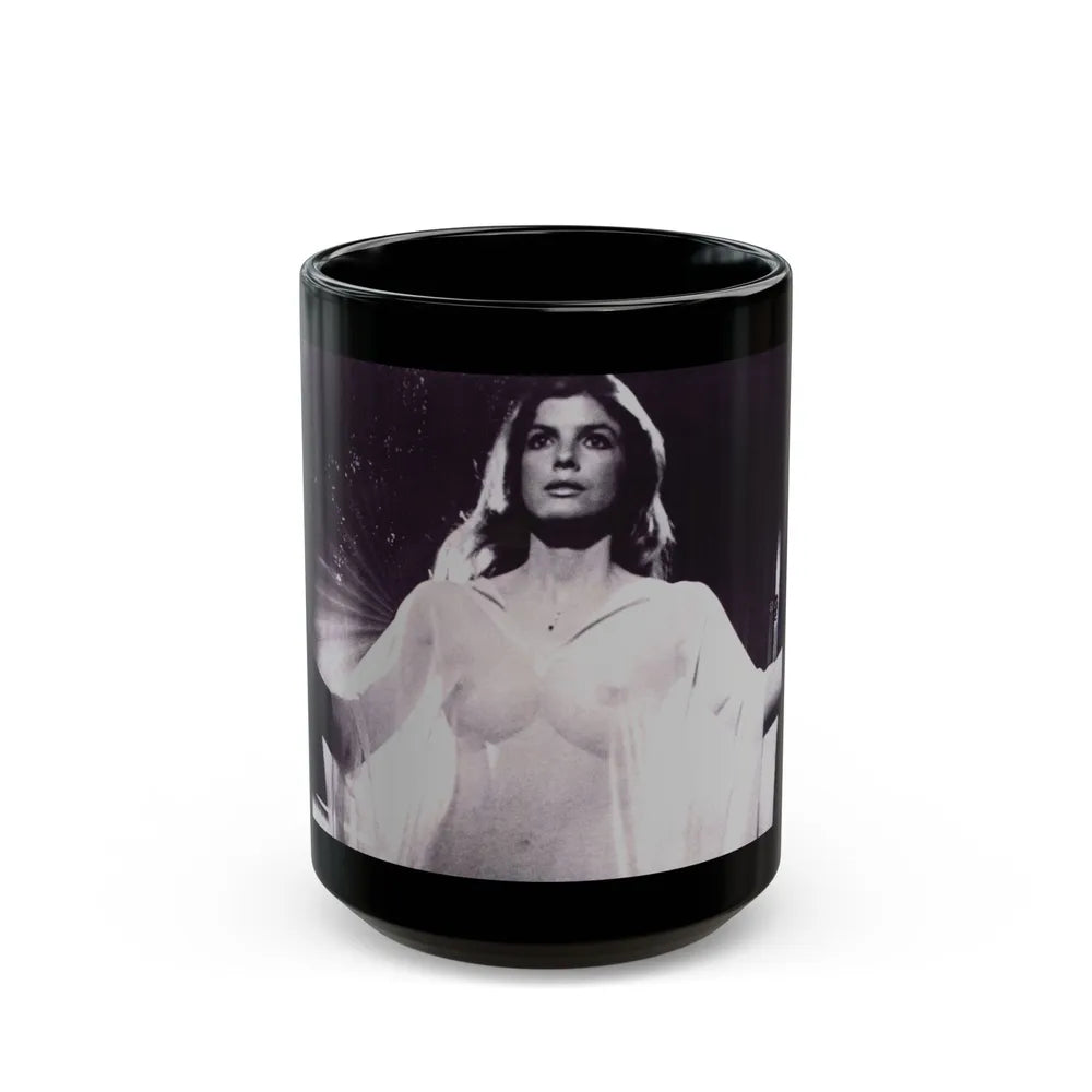 Katharine Ross #22 - 8x10 Stepford Wives '75 B&W Off Camera See through night gown Promo Photo Re-Print (Vintage Female Icon) Black Coffee Mug-15oz-Go Mug Yourself