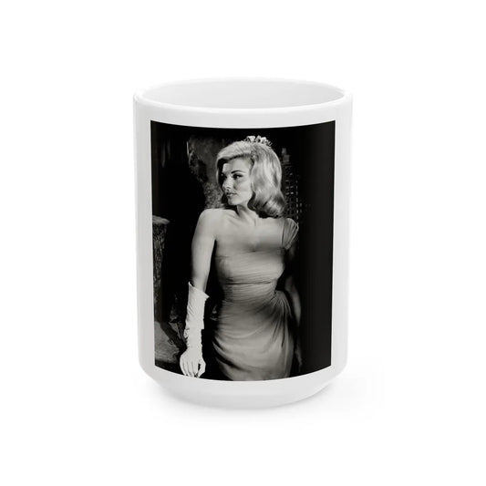 Nancy Kovack #612 (Vintage Female Icon) White Coffee Mug-15oz-Go Mug Yourself