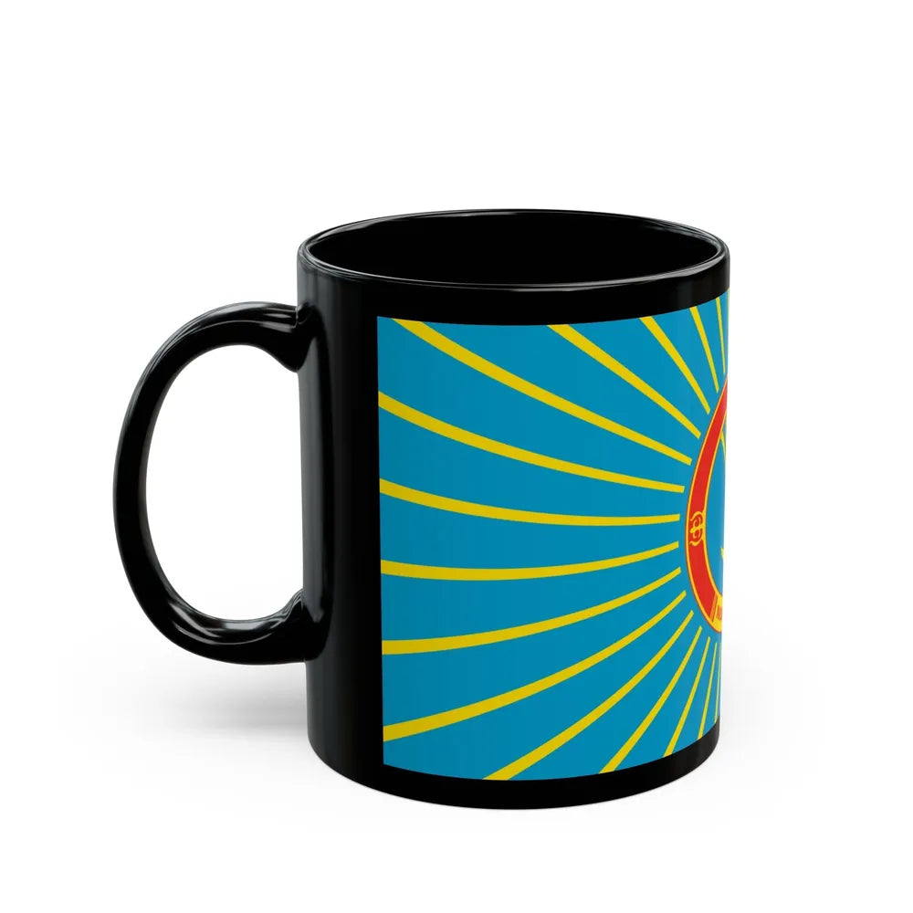 Flag of Nur Sultan Kazakhstan - Black Coffee Mug-Go Mug Yourself